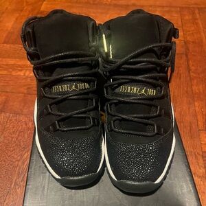 Black Sneakers with Gold Details